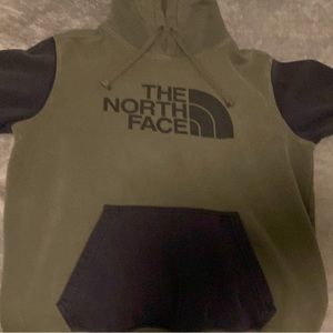 North Face Military Green/ Black Hoodie